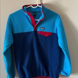 Patagonia boys Two-Tone Blue and Red Sweater